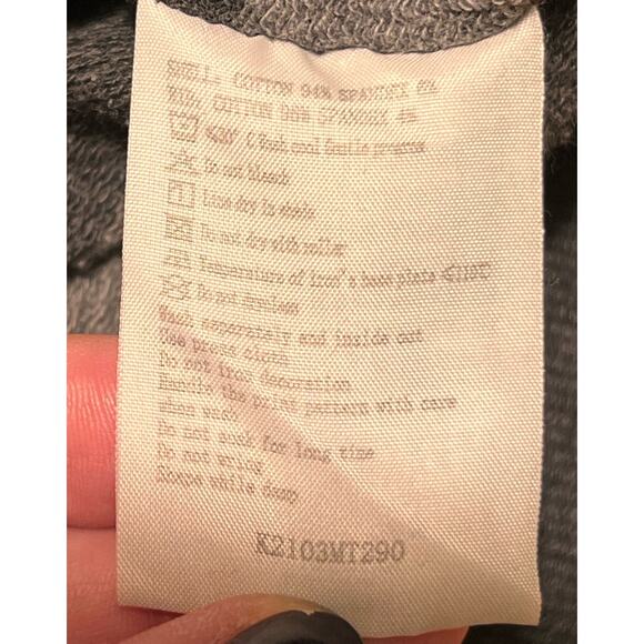 Kappa Pullover Hoodie Size L Two Tone Gray Stripe Pink Glitter Logo Cozy Lounge - Picture 4 of 10